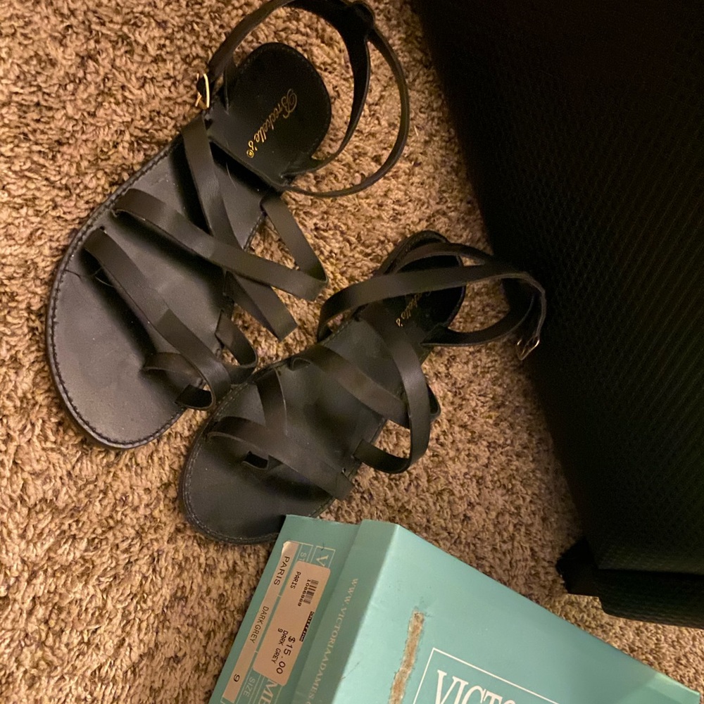 Brand New Black Strap Sandals